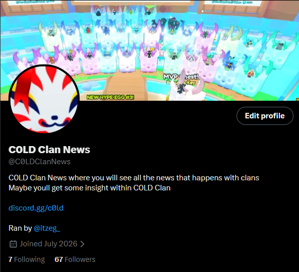 C0LD Clan News tweet media
