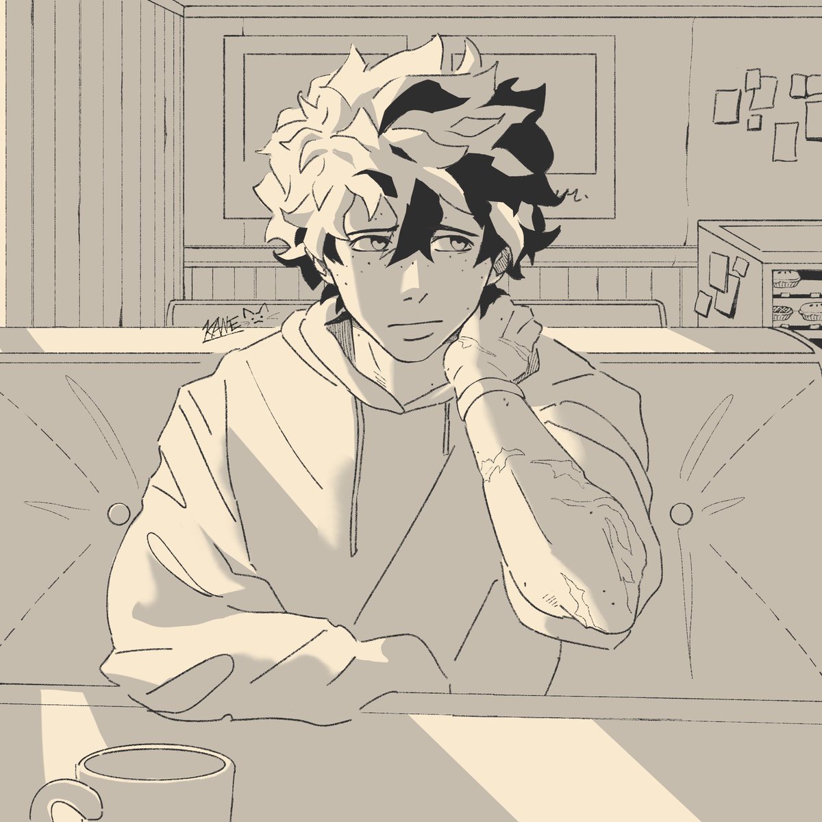 KanesInternals's tweet photo. 💥🥦 Awkward silences with your ex-best friend in a diner at the edge of town 🌲

#mha #bkdk #ktdk https://t.co/heo6qRaFWP