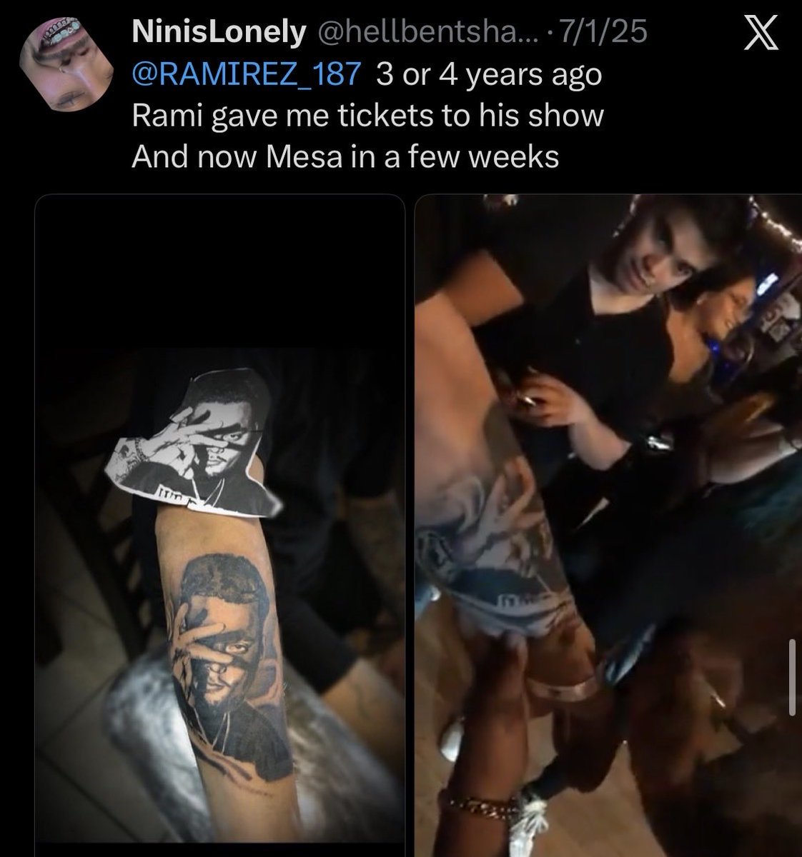 DeadboySzn's tweet photo. Grown ass man tatted on you btw https://t.co/1pQP5cVOOq