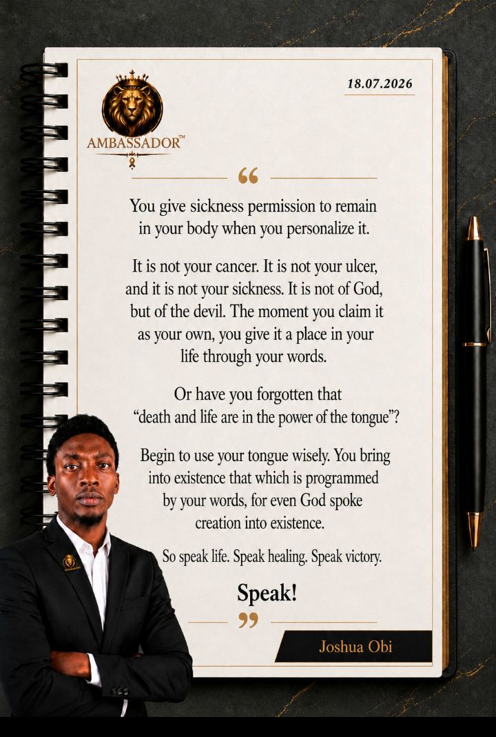 JoshuaObi001's tweet photo. Ecclesiastes 8:4 [KJV]

Where the word of a king is, there is power: and who may say unto him, What doest thou? 

Remember that Christ has made you a priest and king unto God, so speak!

#FaithJourney #FaithOverFear #faithjourneywithjesus #SpeakLife #Ambassador https://t.co/dmPy52r7UH