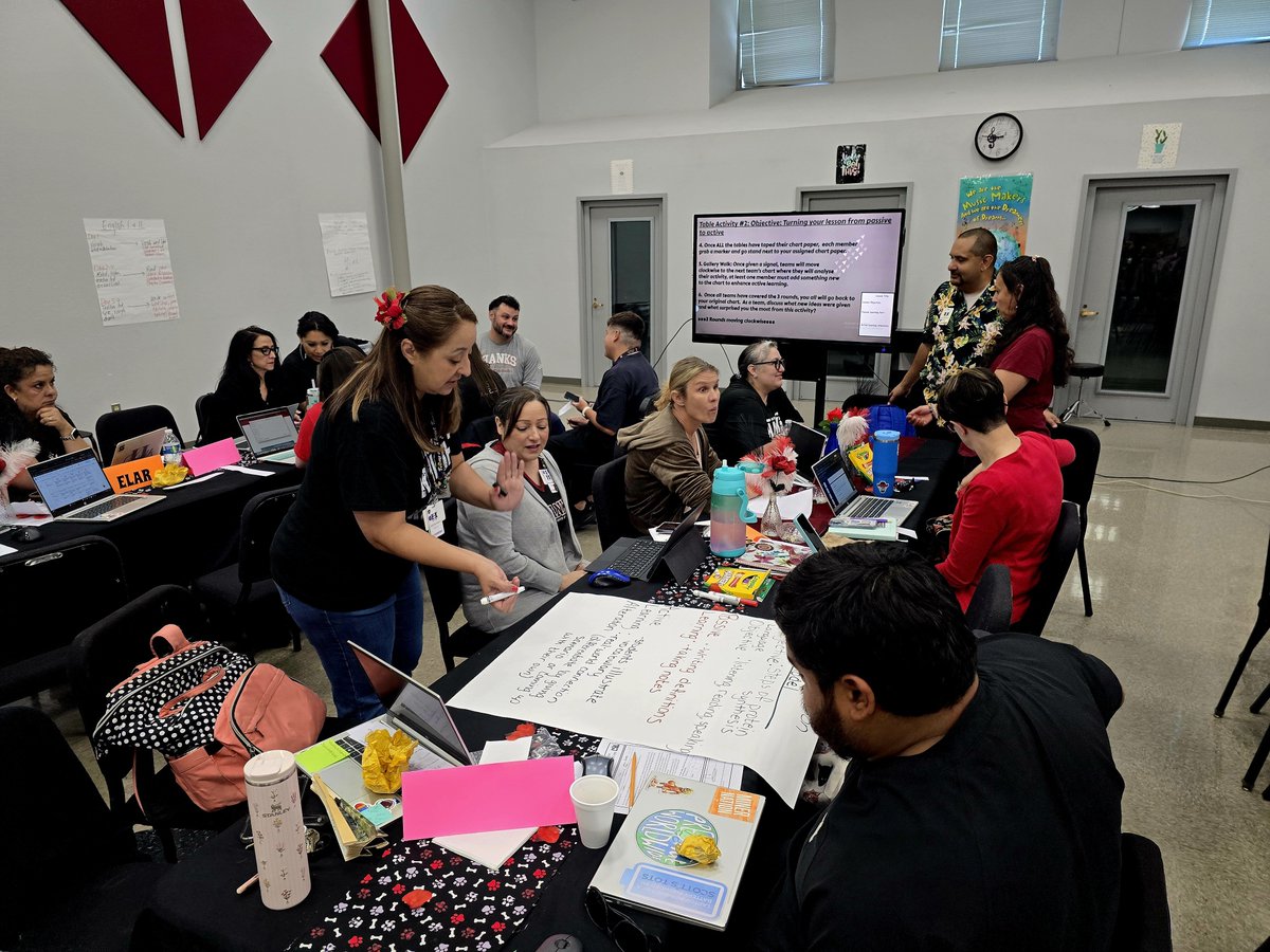 HHSCarrasco's tweet photo. Huge kudos to our IC's today for leading a great activity for our PLT's.
Active Learning > Passive Consumption
At #THEKINGDOM we are Designing the Standard to elevate student engagement.
#LeadingTheCharge⚔️#ForTheKingdom
@BrendaChR1 | @YsletaISD https://t.co/pMEnVmcLE7