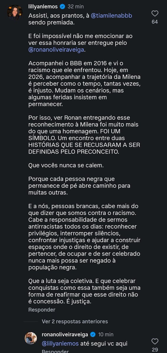 dlunbrok's tweet photo. esses comentários na publicação da milena 😭❤️ https://t.co/f0JyI2gde1