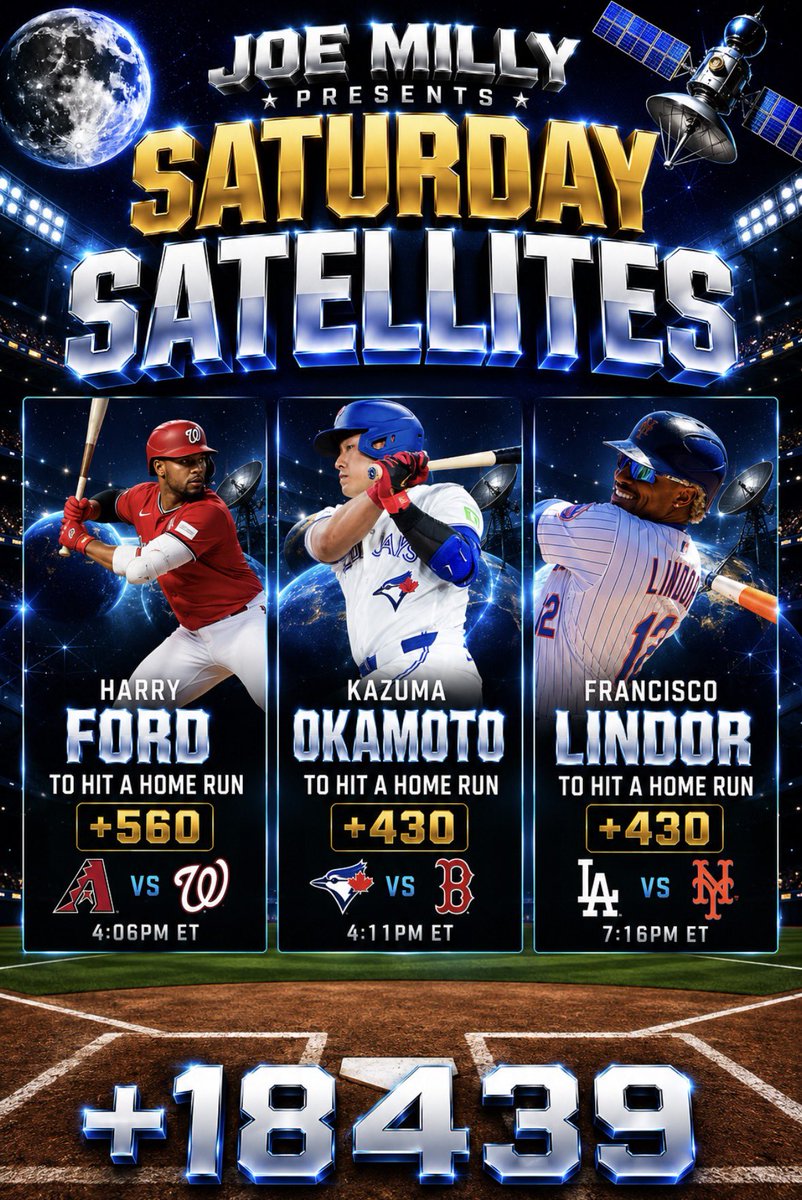 JoeMilly's tweet photo. Saturday Satellites 📡⚾️
@budbongsandbets x @gambly https://t.co/ceYaSJsYAX