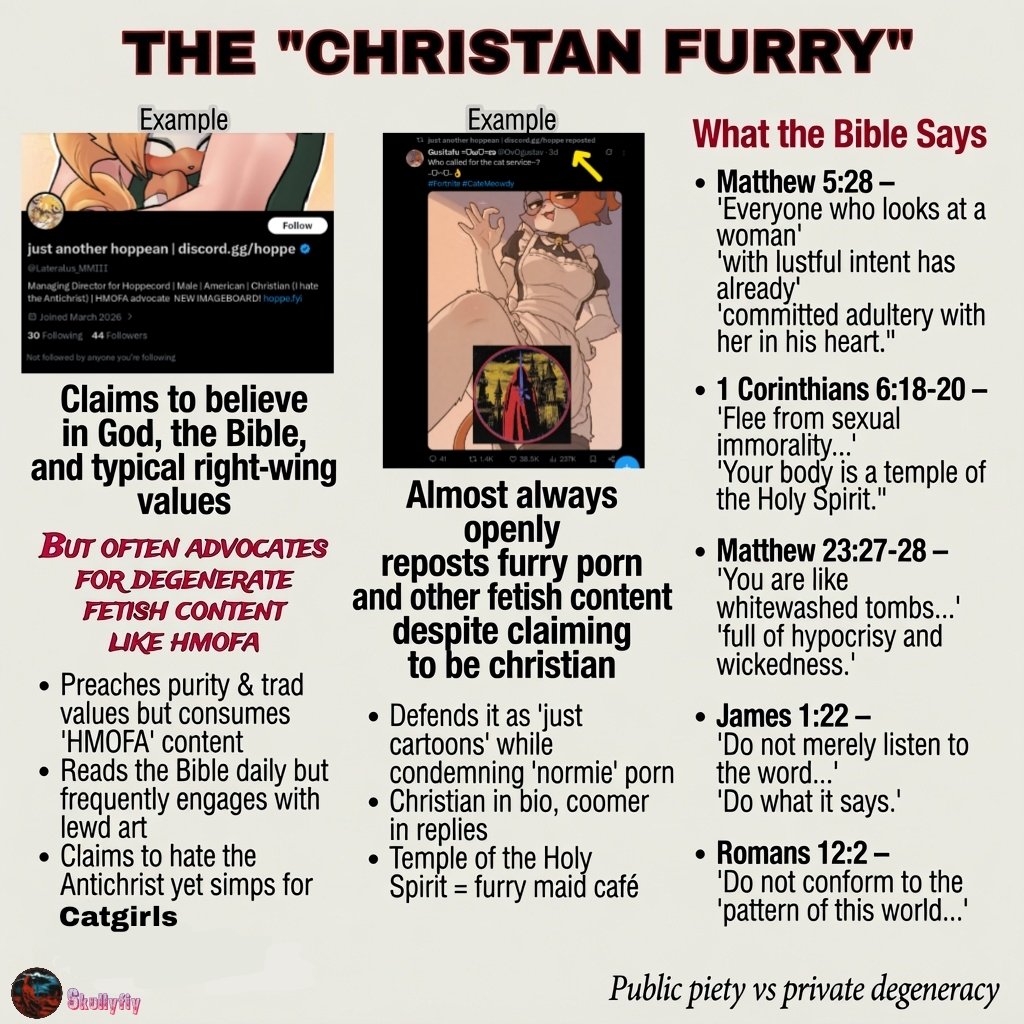 Skullyfiy's tweet photo. @MyOpini74468479 @daily_romania Again can't hammer this point enough, most "Christan" furries are complete degenerates who consume furry porn regularly https://t.co/PAKy0ARj7d