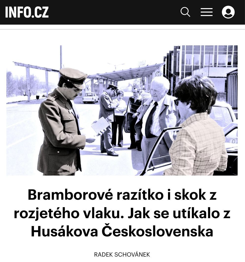 infocz_web's tweet photo. Pamětníci mají déjà vu, ze kterého mrazí 🥶. Rusko se chystá zavést „výjezdní doložky“ – bez razítka od tajné služby tak zřejmě už brzy nikdo za hranice nevycestuje 🛑.

Radek Schovánek ve svém komentáři připomíná, jak přesně stejná totalitní buzerace fungovala v Husákově Československu. A také to, jak ji lidé s neuvěřitelnou vynalézavostí obcházeli: od razítek vyřezaných z brambor až po úpěnlivě očekávané mezipřistáni v Kanadě 🇨🇦.

Proč žádná Železná opona nedokáže lidskou touhu po svobodě definitivně uvěznit? 👇

https://t.co/xTJxa8ftEz 

#infocz #historie #rusko #komunismus #svoboda #totalita #vyjezdnidolozka