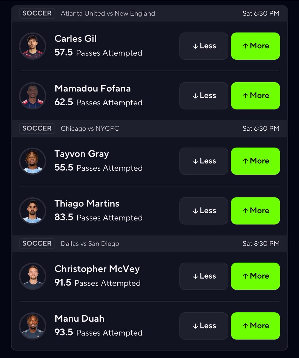 PotdPrizepicks's tweet photo. MLS 25X⚽️

I will send $100 to whoever LIKES💚

Lets cash the B2B free slip🔥 https://t.co/ux32Ye5Bvi