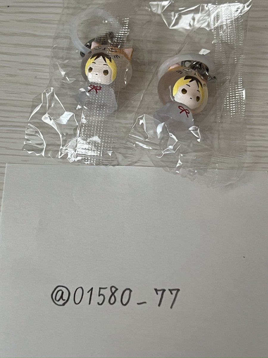 01580_77's tweet photo. ハイキュー めじるしアクセサリー アニマルVer.2 交換
（譲）研磨×2
（求）夜久，木兎
📮郵送にて交換
⚠️まとめての交換優先
条件の合う方がいらっしゃいましたらよろしくお願い致します。 https://t.co/0pjM8ZKbZs