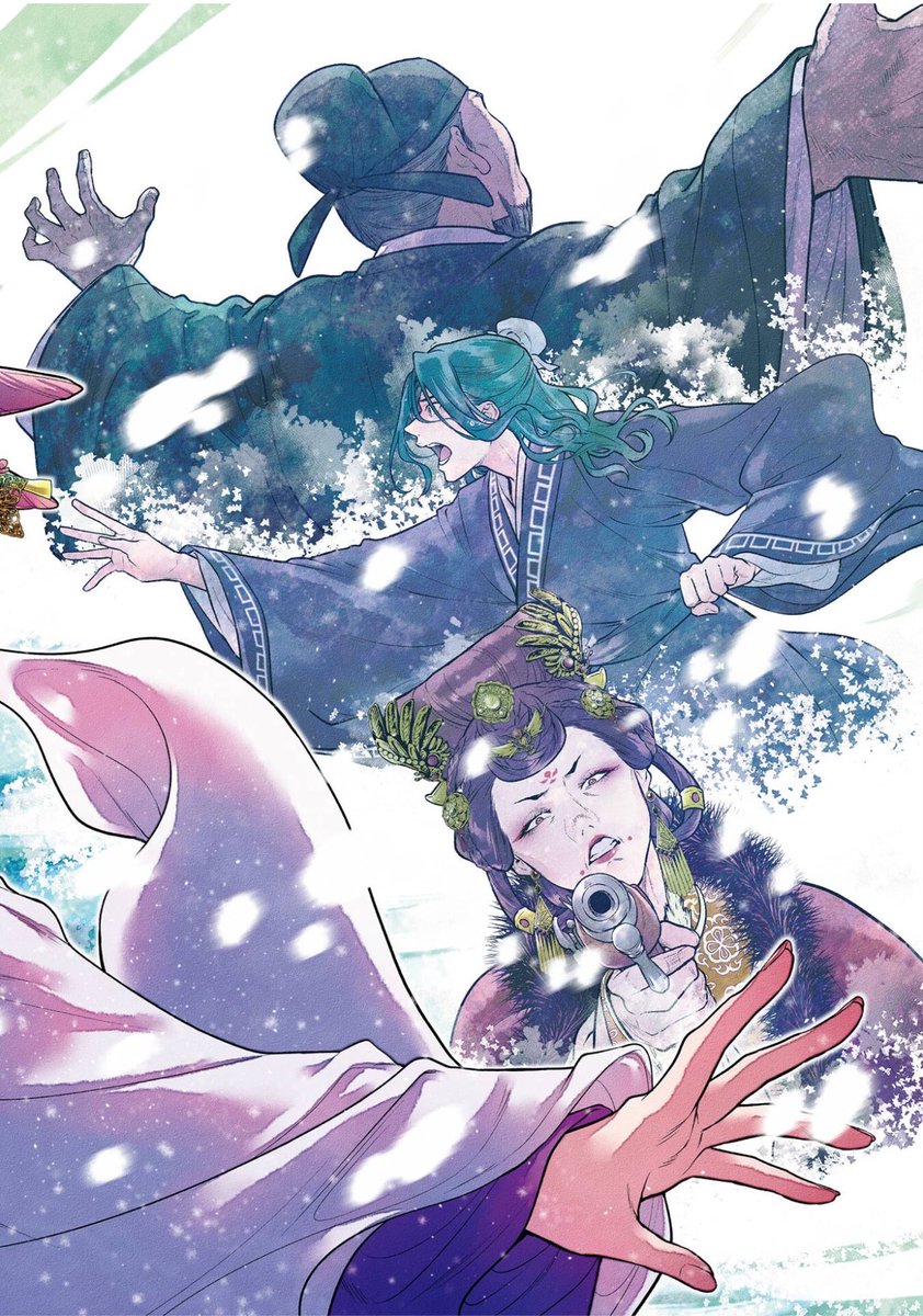 dailykusuriya's tweet photo. Shi clan color spread from The Apothecary Diaries manga volume 17 https://t.co/5hJLLQFxxJ
