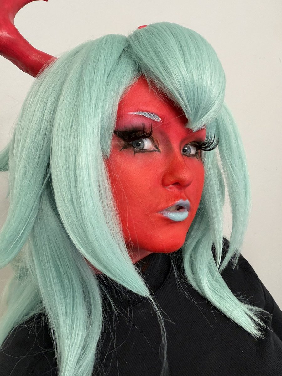 phantomzmeanace's tweet photo. Scanty!!! Wig is styled by my lovely friend @//Beastiefangs on Instagram #pantyandstocking #cosplaymakeup https://t.co/BKEQ2SnFMd
