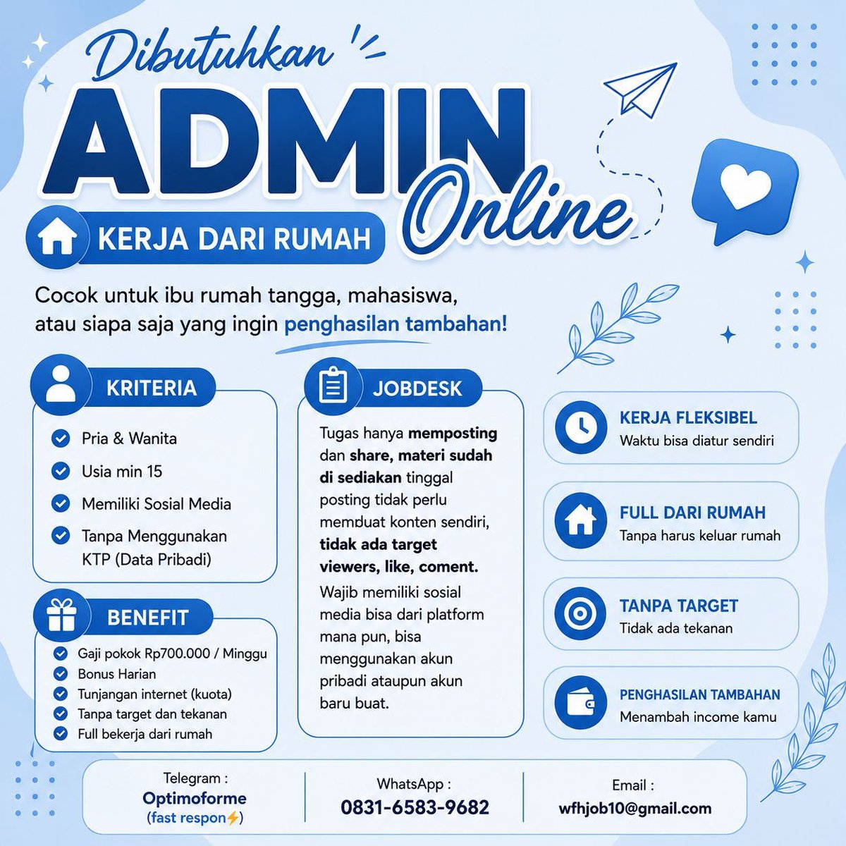 caipinhald's tweet photo. info lokernya kak, yang minat boleh rep/dm

#loker #parttime #wfh #freelance #remotejob #lokerjawatengah https://t.co/LKA7NwHgF7