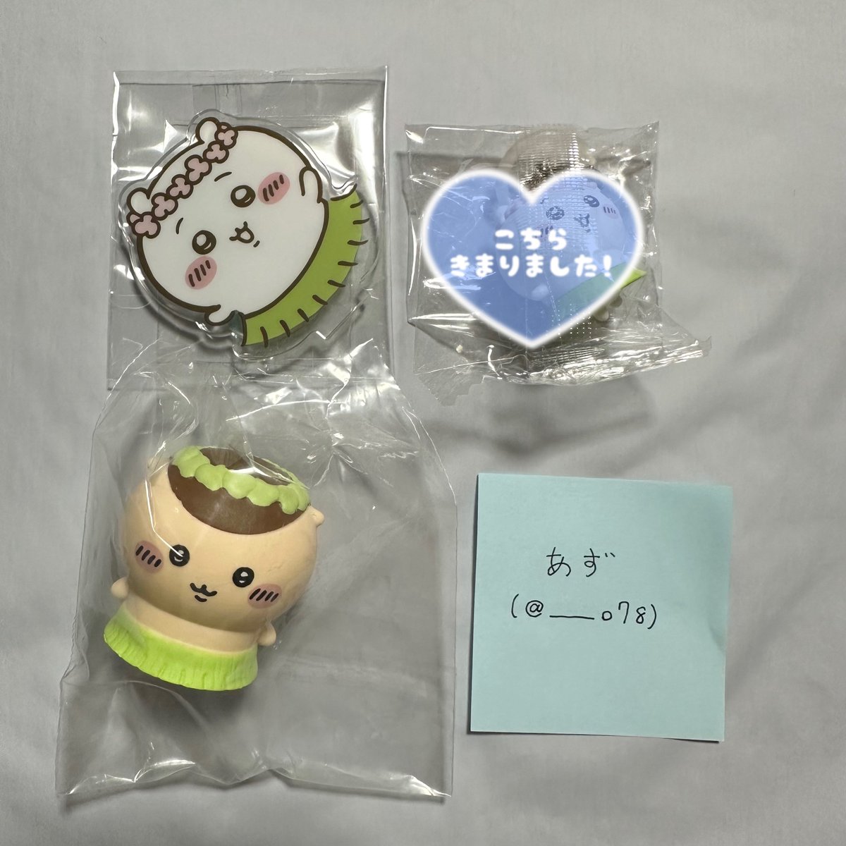 ____o78's tweet photo. 【交換】映画ちいかわ 人魚の島のひみつ
ミニソフビフィギュア アクスタ 入場特典 チャームミニフィギュア

譲⌇アクスタ：ちいかわ
       ソフビ：くりまんじゅう

求⌇ソフビハチワレ＞モモンガ(ソフビ＞アクスタ)

アクスタ⇄ソフビでの交換可
郵送希望

検索からでもお気軽にお声がけください。 https://t.co/uRGwxQiaVA