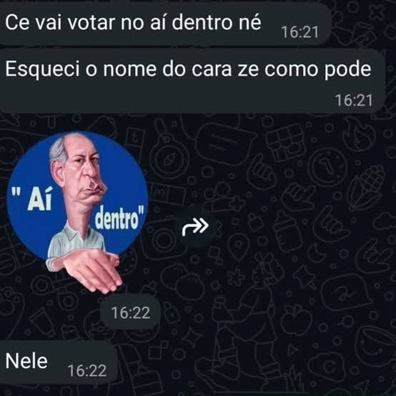 brenozinnn's tweet photo. proxima matéria que envolver o ciro gomes vou botar ai dento de chapeu https://t.co/pT7DL8PM9V