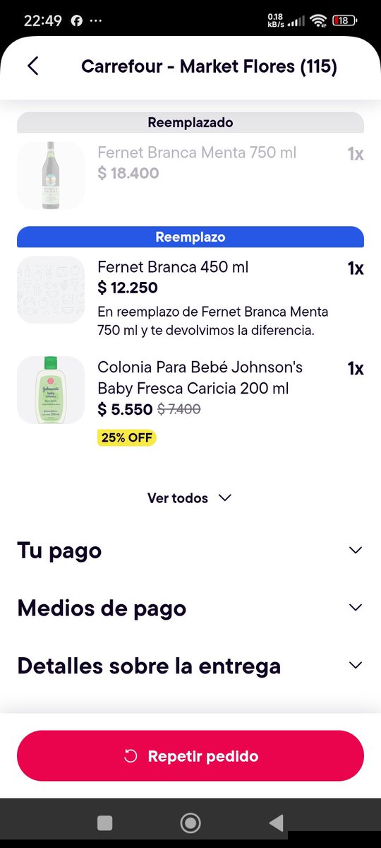 Rodrigo16040432's tweet photo. @pedidosya Publicidad engañosa, trato indigno, falta de información. ley N° 24.240 Defensa del Consumidor https://t.co/cZF13GR3in
