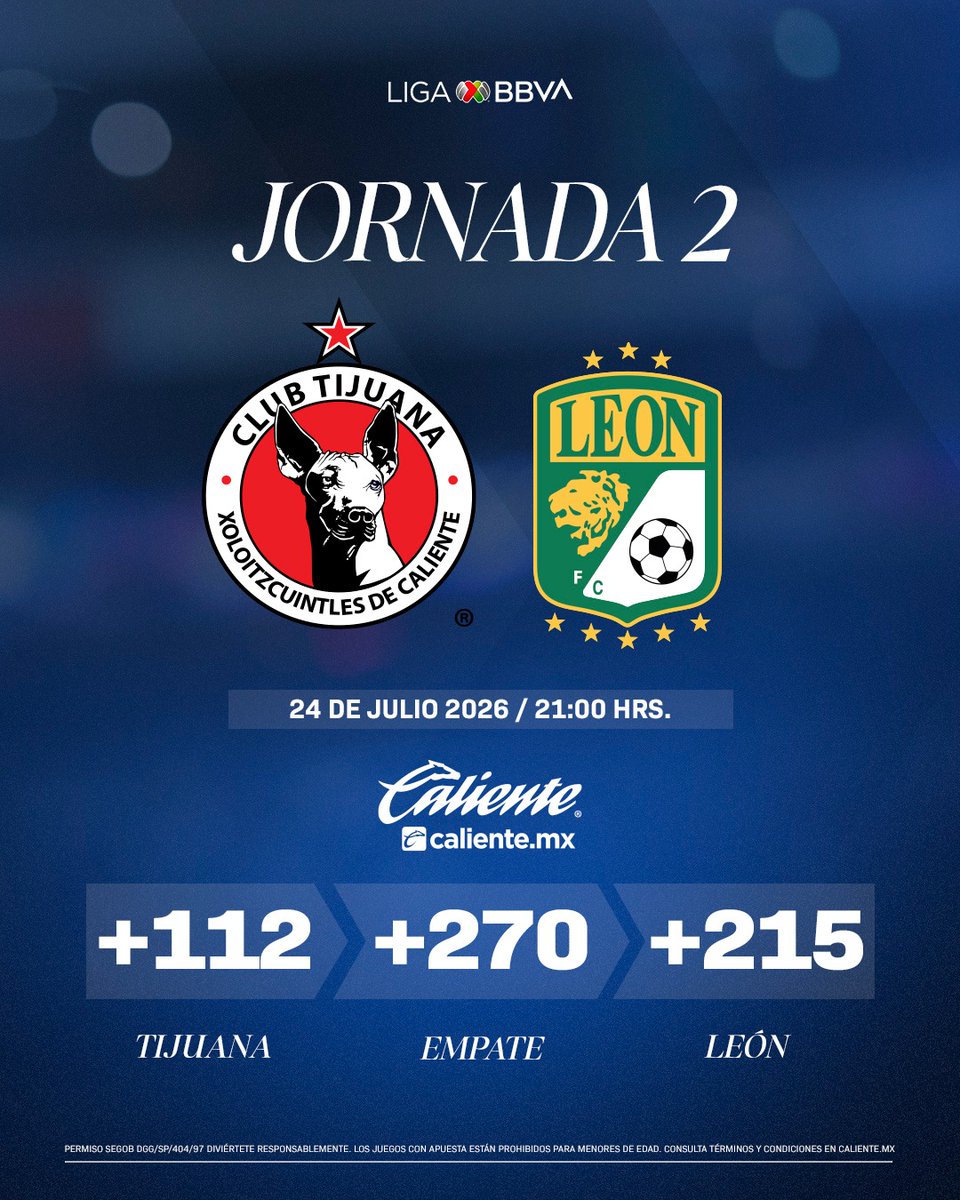 LigaBBVAMX's tweet photo. ¿Los Xolos o La Fiera? 🐕🆚🦁
¡Regístrate ahora en @calientesports y RECIBE $1,000 DE REGALO para comenzar a apostar! 📲 Da clic aquí: https://t.co/ydZDyHivMI
🔥 #MásAcciónMásDiversión | #Momios | #XOLLEO https://t.co/aRxB01opqD