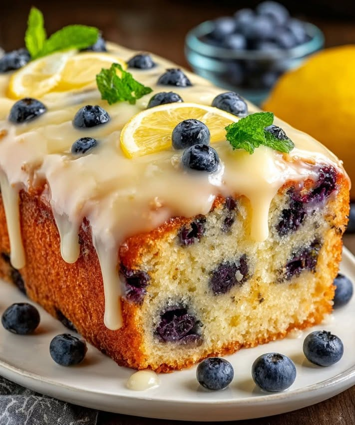 summer_food's tweet photo. Lemon & Blueberry Glazed Loaf Cake

🧺 Ingredients

For the cake:

Cakes

🥚 3 large eggs

🍬 150 g (¾ cup) granulated sugar

🧈 100 g (7 tbsp) unsalted butter, melted and cooled

🥛 100 g (⅓ cup) plain yogurt

🍋 Zest and juice of 1 lemon

🌾 200 g (1⅔ cups) all-purpose flour

🧁 1 packet baking powder (about 11 g / 2½ tsp)

🫐 120 g (1 cup) blueberries, fresh or frozen

🧂 A pinch of salt

For the lemon glaze:

🍋 1 tbsp lemon juice

🍬 60 g (½ cup) powdered sugar

👩‍🍳 Method

1️⃣ Prepare the base
In a large mixing bowl, beat the eggs with the sugar until the mixture becomes pale, fluffy, and slightly thickened. This step helps incorporate air, giving the loaf a lighter texture.
Food

2️⃣ Add the wet ingredients
Stir in the melted butter, followed by the yogurt. Add the lemon zest and juice, mixing until smooth and evenly combined. The lemon infuses the batter with a fresh, citrusy aroma.
3️⃣ Incorporate the dry ingredients
Gently fold in the flour, baking powder, and salt. Mix just until no streaks of flour remain—avoid overmixing to keep the cake soft and tender.

4️⃣ Fold in the blueberries
Toss the blueberries with a tablespoon of flour (this helps prevent them from sinking). Carefully fold them into the batter so they stay intact and evenly distributed.
5️⃣ Bake
Preheat the oven to 180°C (350°F). Grease and flour a loaf pan, then pour in the batter and smooth the top. Bake for 40–45 minutes, or until a knife inserted into the center comes out clean. Let the cake cool completely before removing from the pan.

6️⃣ Glaze and finish
Whisk the lemon juice with the powdered sugar until smooth and slightly thick. Drizzle the glaze over the cooled loaf and allow it to set for a few minutes before slicing.