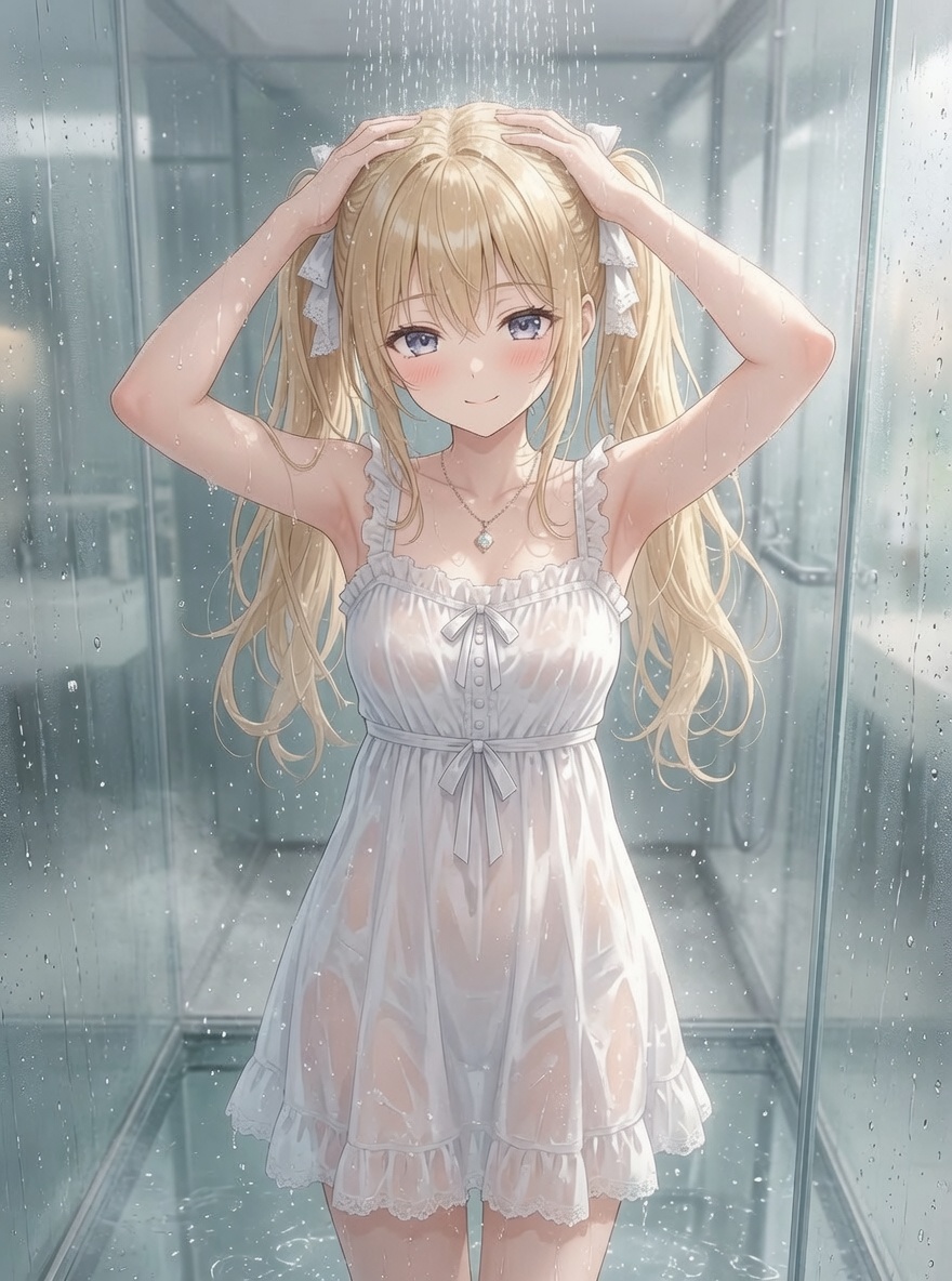 rio0394's tweet photo. 着衣でシャワー❣
#AIart #girl #shower #AI美少女画像 https://t.co/vysYHWev2A