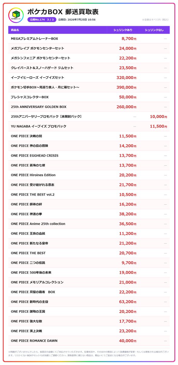 ポケカBOX買取センター【郵送買取】 tweet media
