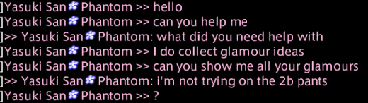 mandaar__'s tweet photo. i've encountered the 2B pants guy on Chaos. as soon as i called him out he swapped servers. followed him and warned in shout and the person he convinced to go to try on the glam which then made him log out. https://t.co/Sbnz8Y7v77
