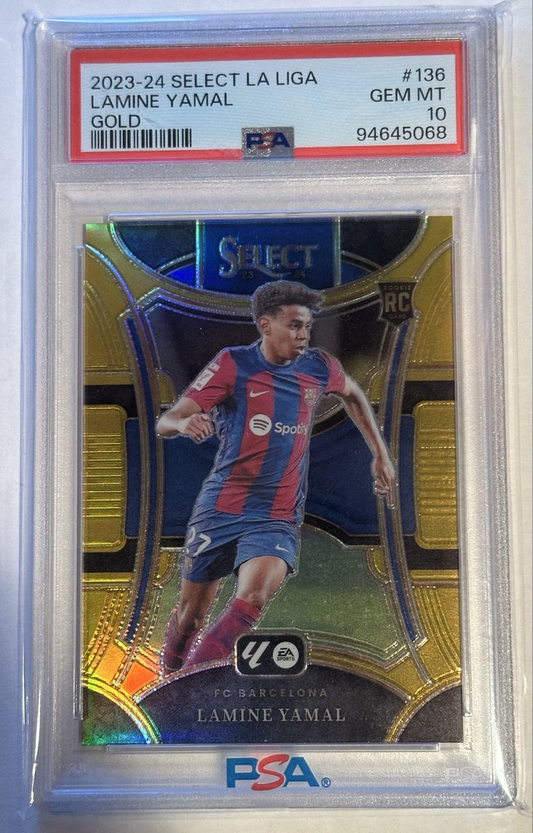 BfloSportsCards's tweet photo. We’re at booth 688 @nsccshow across from @PaniniAmerica  &amp; were bringing @LamineYamal1_0 2023 select gold PSA 10 @CardsMax @Collect @KenGoldin @WeTheHobby @SportsCardInv @itsgeoffwilson https://t.co/VwFeqW5sjL