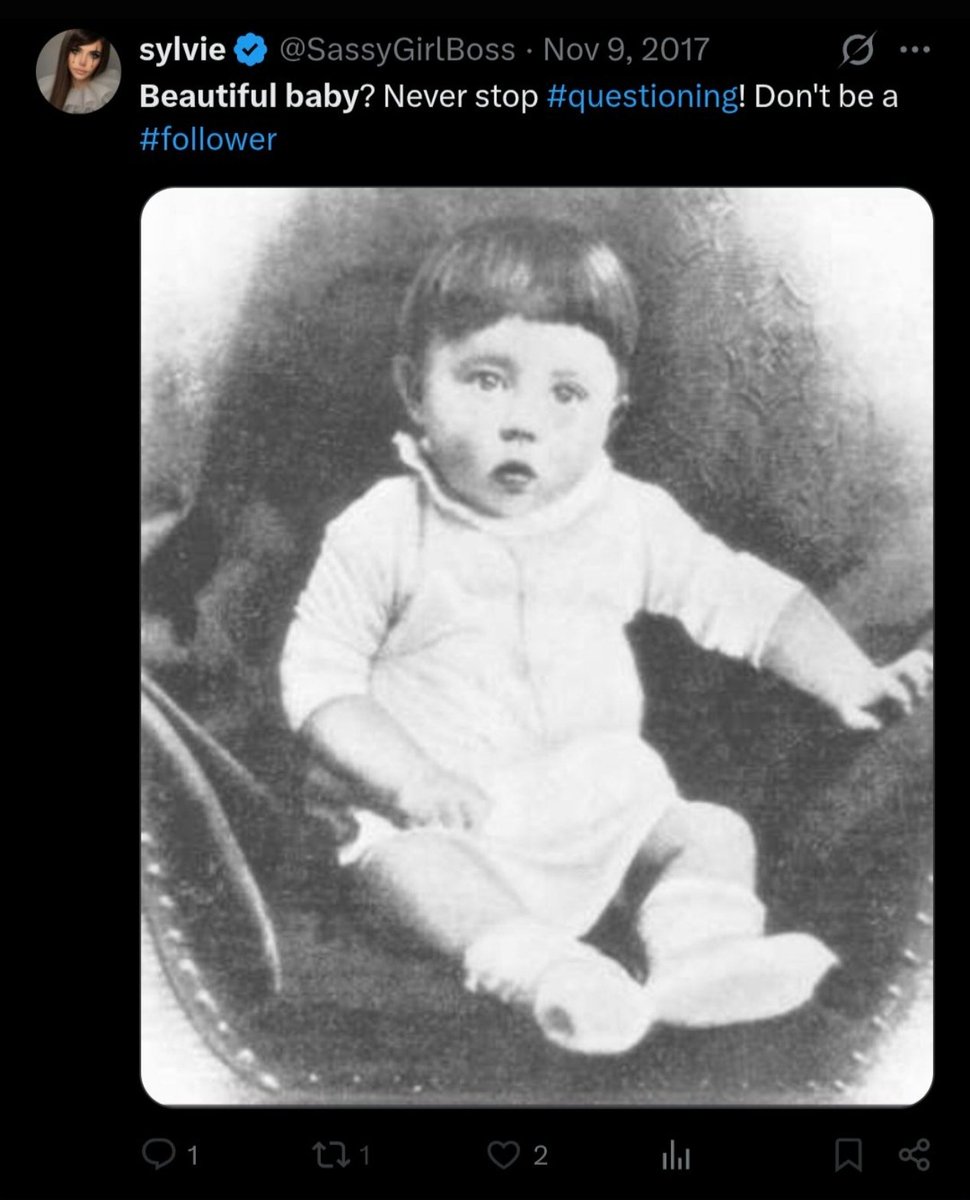 TYakeet47376's tweet photo. @Deingirl @SassyGirlboss But sassy has no heart and no soul, her nephew Gabriel or whoever she made up this time..she is banned from seeing. Lucky and blessed? She tells people they are nazi's but puts Hitler up as a baby multiple times https://t.co/99PofS9NOD