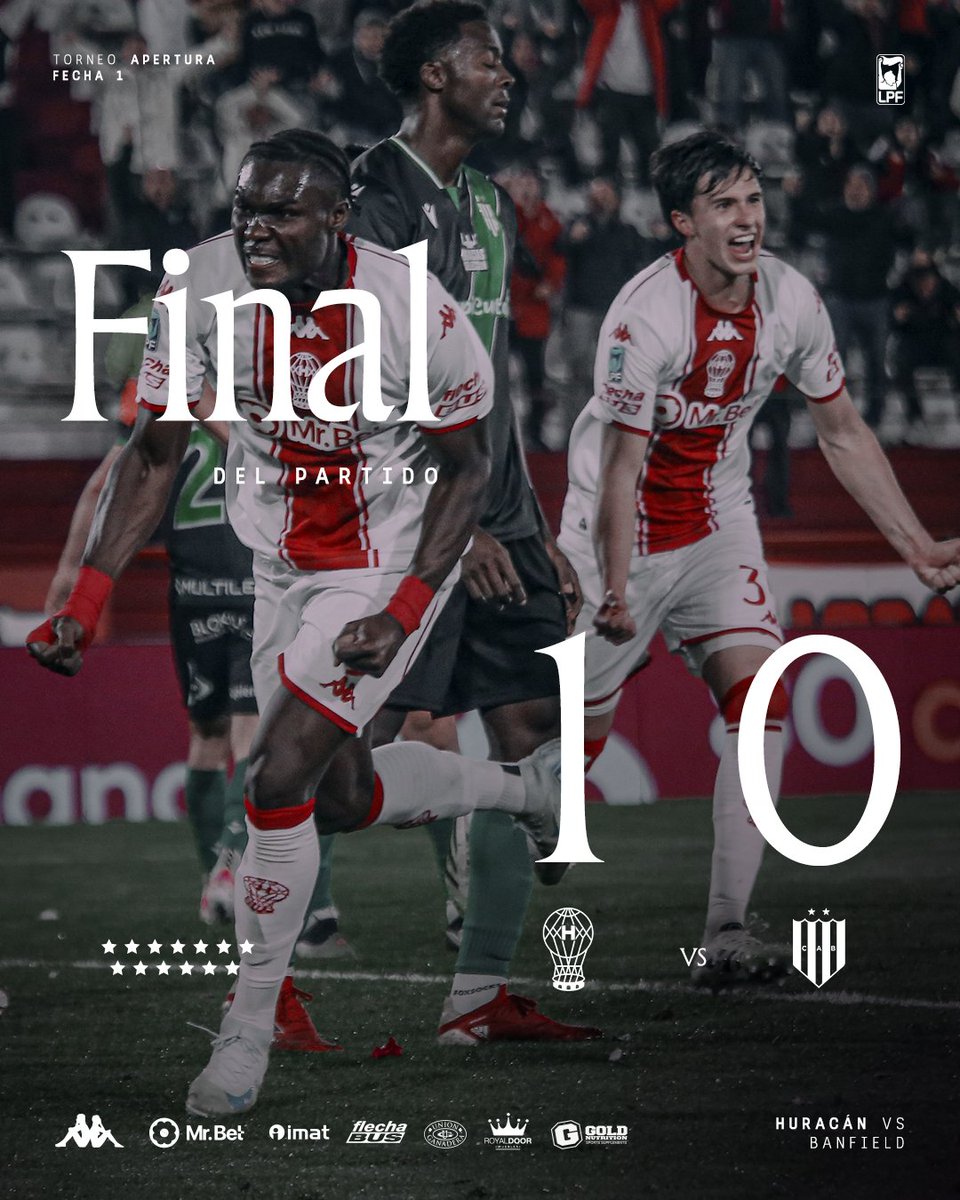 CAHuracan's tweet photo. #JuegaHuracán 🎈|⏱️ 51' ST
🔚 Final del partido

¡VAMOS GLOBO! ¡VAMOS NOSOTROS! 🔥🥳

#Huracán (Caicedo) 1 - 0 #Banfield https://t.co/IhxKORYObP