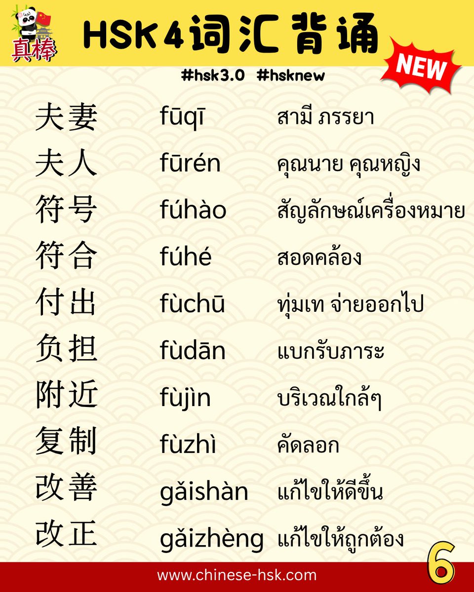 chinesehskby's tweet photo. ท่องศัพท์จีน HSK4 🇨🇳

#hsk  #HSK4  #HSK5  #เรียนภาษาจีน  #ภาษาจีน #chinesehsk https://t.co/UR4KnIaflC