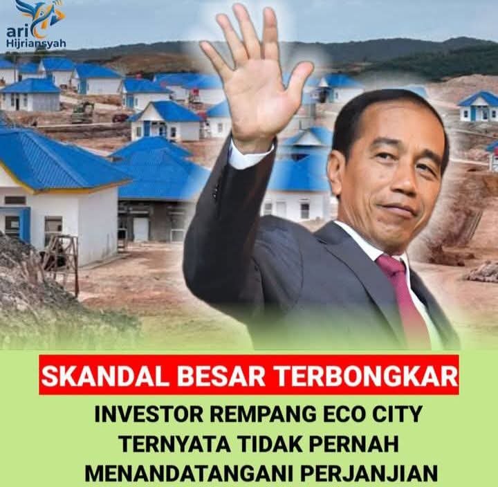 PngAdilnR4kyt's tweet photo. TANGKAP JOKOWI DAN GANTUNG MATI BIANG KEROK KORUPSI DI INDONESIA...

SKANDAL BESAR TERBONGKAR, INVESTOR REMPANG ECO CITY TERNYATA TIDAK PERNAH MENANDATANGANI PERJANJIAN....‼️

#DipaksaSehatDiNegeriSakit
#PrabowoDikitariKoruptor
🆘🆗 https://t.co/XFzjkraPAF