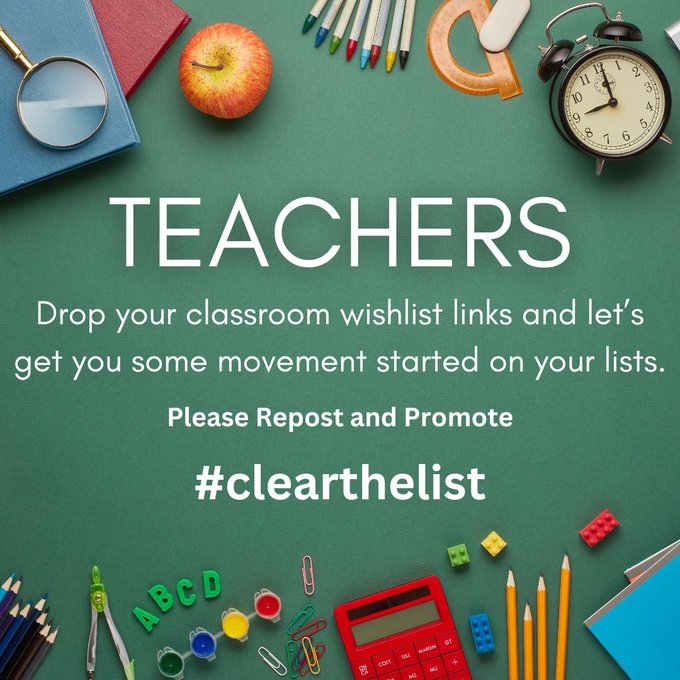 Clear The List | Supporting Teachers & Classrooms tweet media