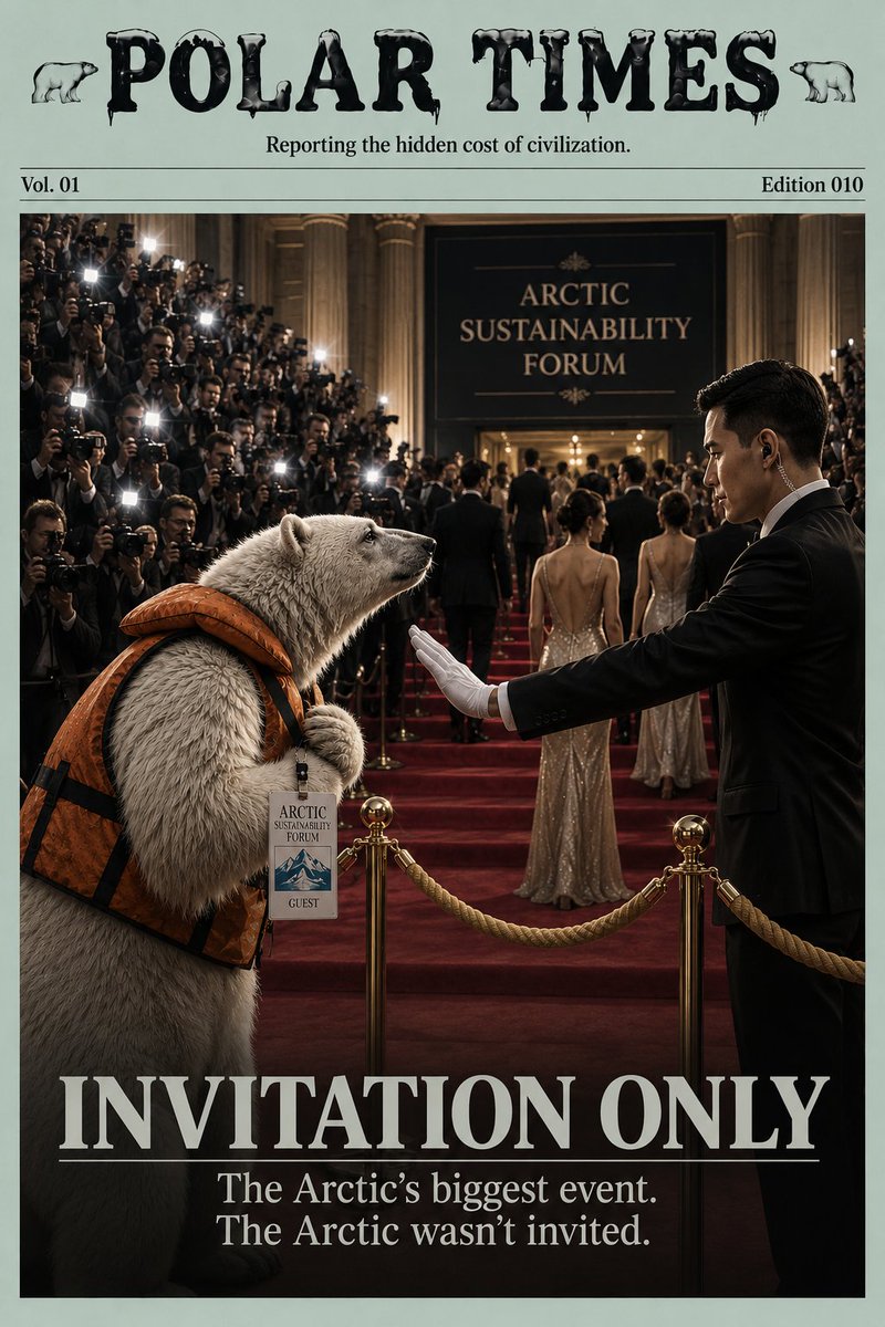 lastpenguin's tweet photo. Polar Bear's Note:
The applause was loud. The ice was quiet.#polartimes https://t.co/cjppMCtuzb https://t.co/mD2sqqsdeY