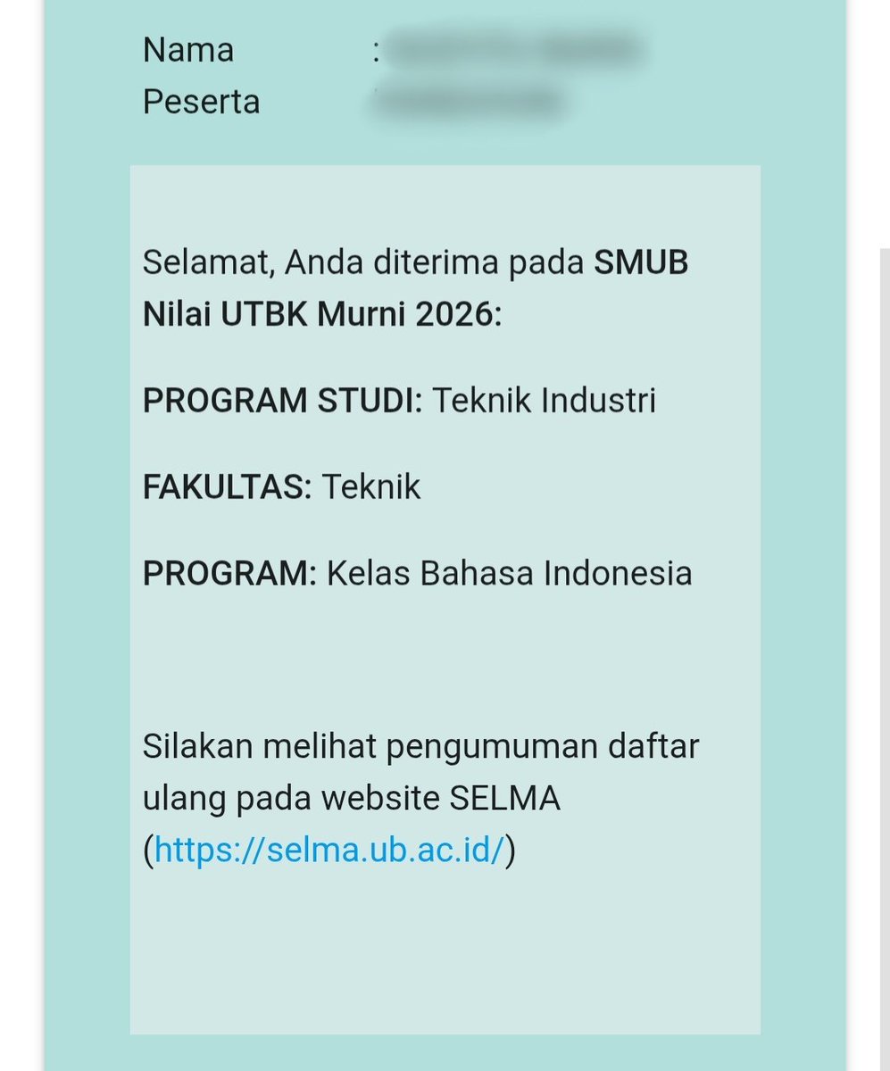 Juisyii_'s tweet photo. Alhamdulillah akhirnya Tekdus, terimakasih UB 🥺🩵🩵 #smub https://t.co/MWuXAg9G62
