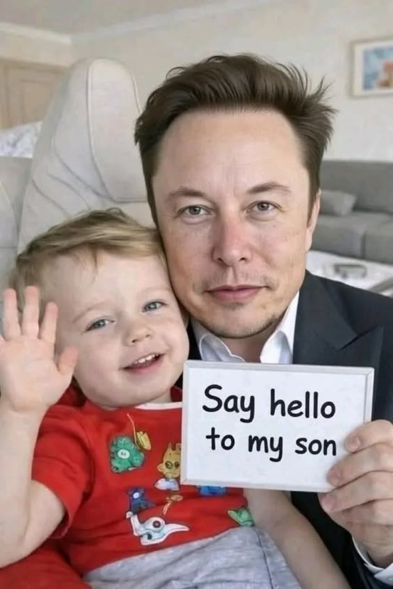 DODGEFATHER__q's tweet photo. Elon Musk: "Say hello to my son."

What do you think is the cutest thing about Little X?

🅰️ His expressions 😄
🅱️ His bond with Elon ❤️ https://t.co/gB6CooHFlm