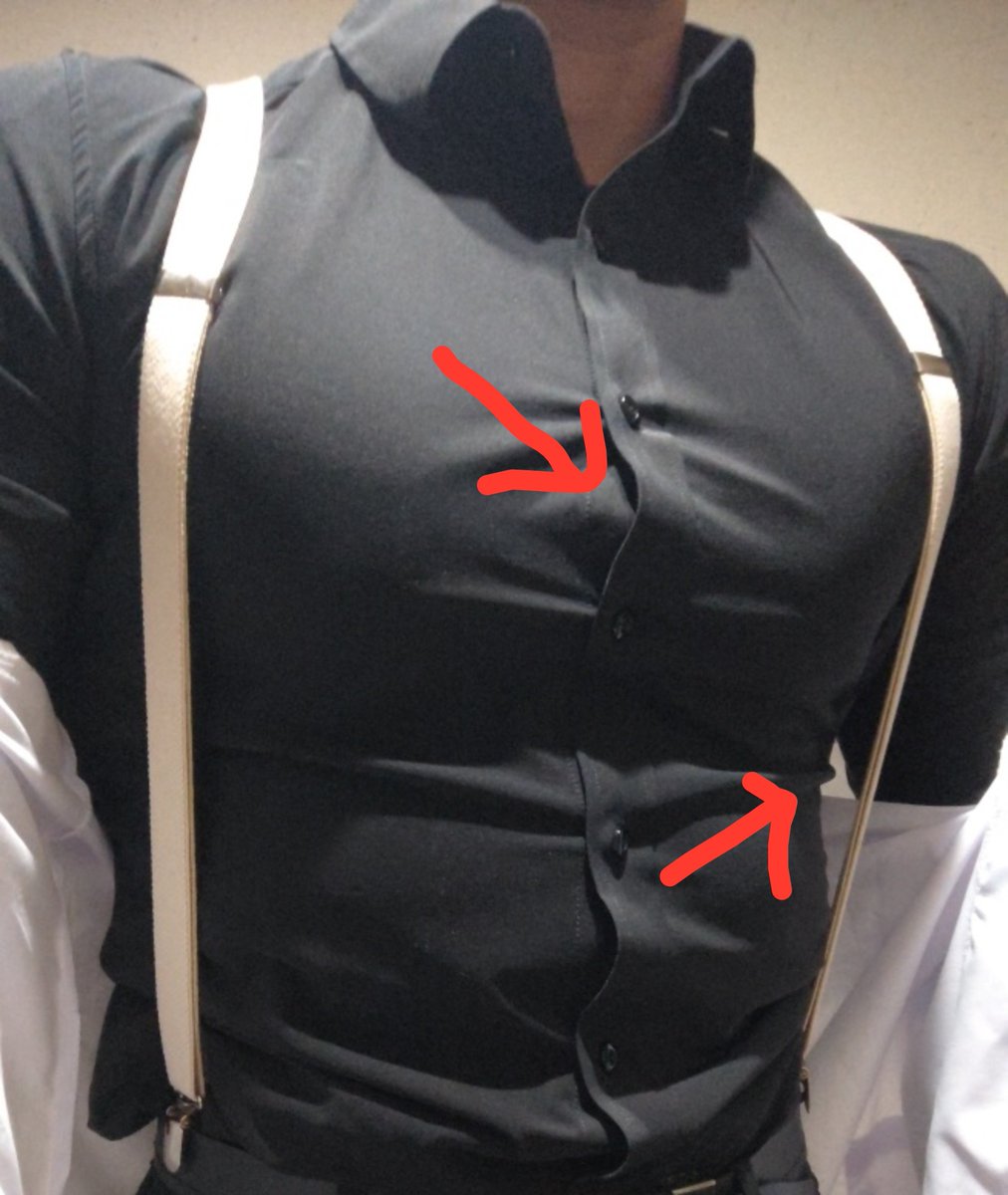 JPparkGuardian's tweet photo. ボタンが左右に引っ張られた時の隙間

胸とウエストの落差で生まれるサスペンダーの隙間

この2つに名前があれば知りたい https://t.co/dYlZ482NO9