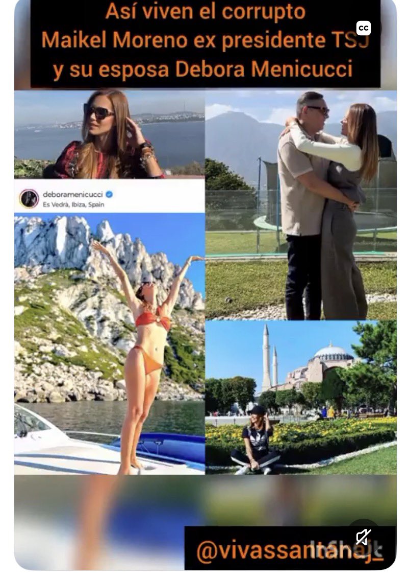 ROSINACALCINA3's tweet photo. Maikel Moreno y su consorte Débora Menicucci no fueron a Caracas o La Guaira, disfrutaron la final del Mundial 2026 de FIFA en yate privado por las costas de Ibiza, España y Turquía. Manicucci era asesora de de Pdvsa, consulados y embajadas, lavando millones de $
@vivassantanaj_ https://t.co/dHaHQxZOAi