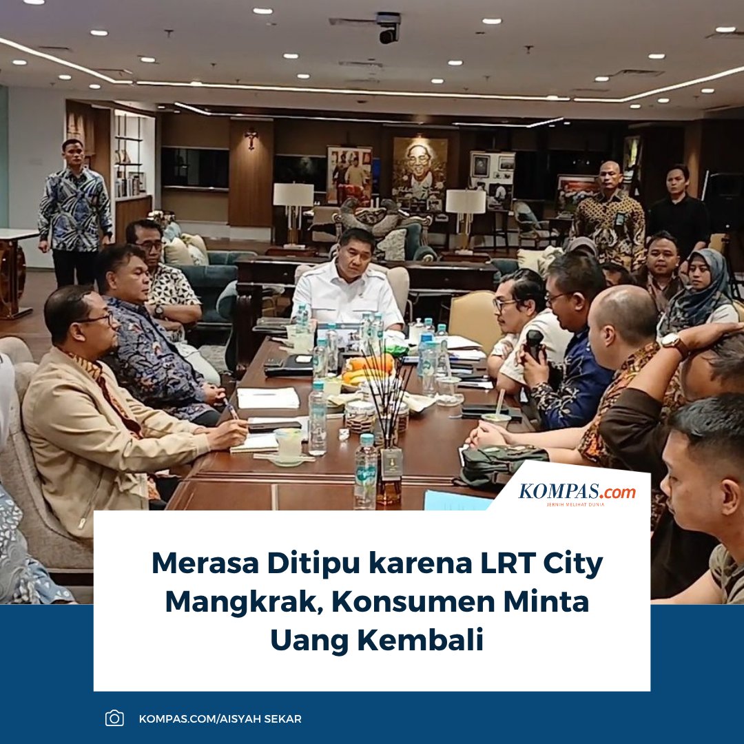 kompascom's tweet photo. Baca selengkapnya 👇
https://t.co/FxikV6hflX

Konsumen proyek LRT City Ciracas meminta pengembang mengembalikan seluruh dana yang telah dibayarkan karena proyek dinilai tak kunjung terealisasi meski telah menunggu selama bertahun-tahun.

~LL #ProyekMangkrak #LRTCity https://t.co/1BMSHcibwa