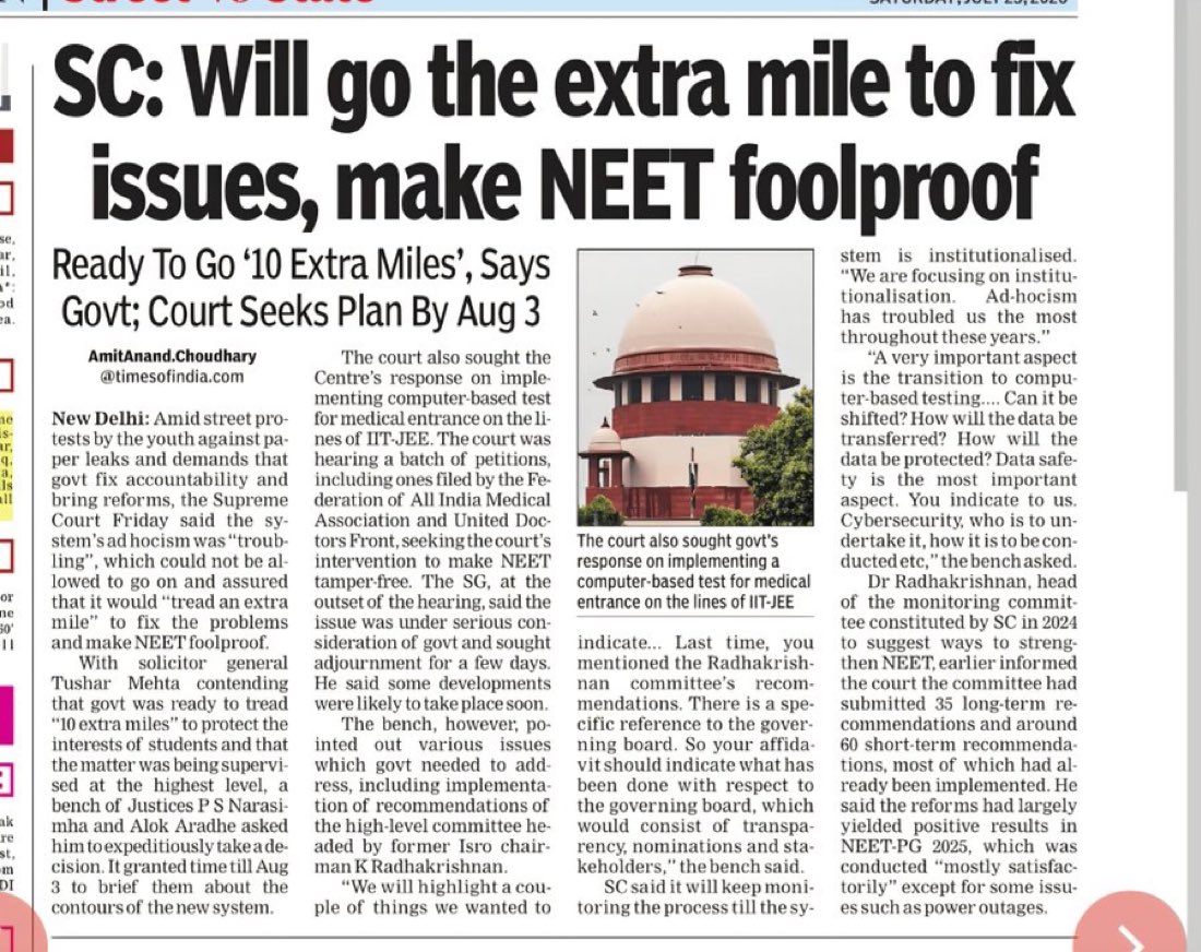 TheNavroopSingh's tweet photo. Government &amp; Supreme Court on the same page ! By monday when new law comes in Parliament; the andolanjeevis will have no agenda left to continue this shit. Their aim is to continue anarchy and carry it atleast till 15th August 2026 for a mega show down with security forces. https://t.co/aZfXiVnYqb