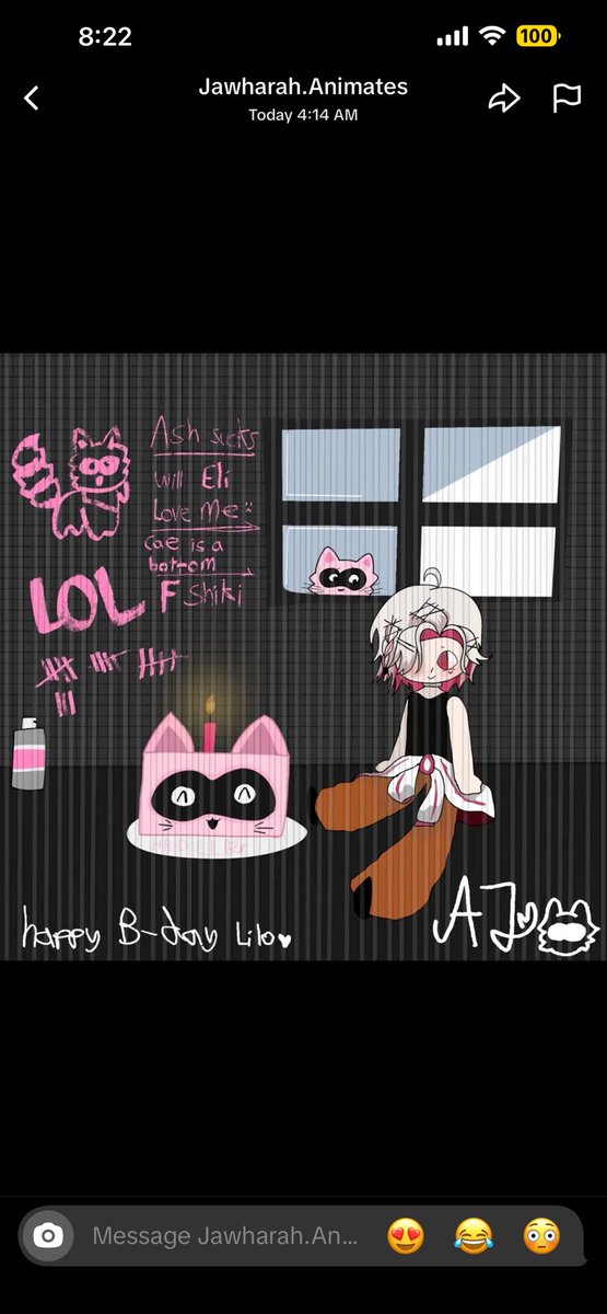 Lazaria_Arts's tweet photo. So my friend Jawharah made an art piece and cake for Liron’s birthday and asked me to post it and I have been busy so I’m posting it kinda late!! So the other cake was for Uki’s birthday and there will be art of that soon!! #LockArt https://t.co/nUWR9ITzey