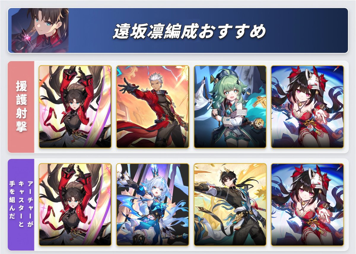 hsrkouryakugumi's tweet photo. 遠坂凛編成おすすめ

#hsryyy #崩壊スターレイル #崩スタ #honkaistarrail https://t.co/ryaqKrQybv