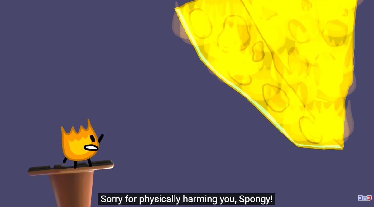 Flamer1d3rX's tweet photo. It makes me kind of sad how Firey Jr is nowadays.,, sure he can be blunt and rude (or outright mean at people who treat him badly) but hes also really defensive over his friends ,,, idk if its just the enviroment but hes kind of just an ass towards everyone now :( https://t.co/ENYrFu9OMW