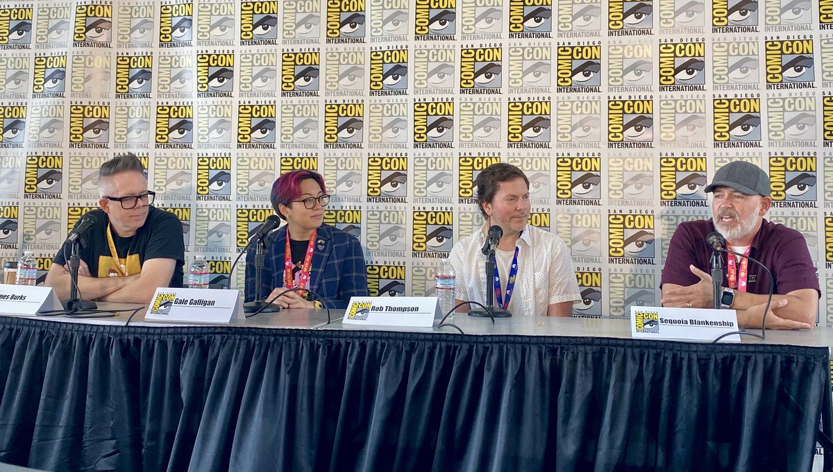 lori_huntsman's tweet photo. Thanks for the reminder! Made it in time for two panel discussions —Leap into Action-Filled Graphic Novels and Building Connections with Middle-Grade Graphic Novels 💥 #GraphicNovels @Comic_Con #educators #librarians #SDCCEL #PublisherDay https://t.co/vQPFUDrfWM