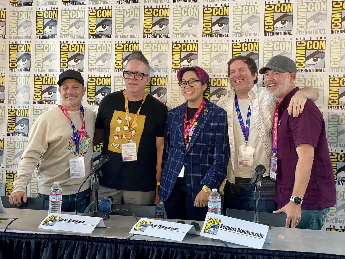 lori_huntsman's tweet photo. Thanks for the reminder! Made it in time for two panel discussions —Leap into Action-Filled Graphic Novels and Building Connections with Middle-Grade Graphic Novels 💥 #GraphicNovels @Comic_Con #educators #librarians #SDCCEL #PublisherDay https://t.co/vQPFUDrfWM