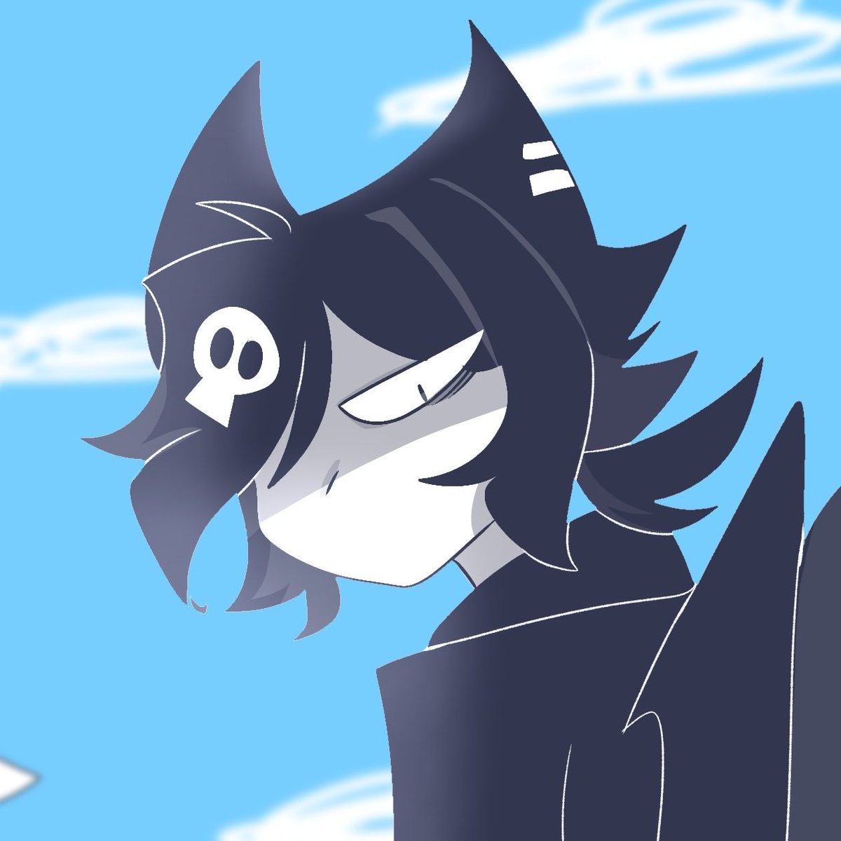 TeamWeirdoFpe's tweet photo. @ALLEY3S0NME [🦇] "Whatever..."

*Skell cautiously took a cookie, eating it slowly.*

[🦇] "...I like the crunch... Thanks, I guess... I seriously needed that..." https://t.co/80qRvUv0qR