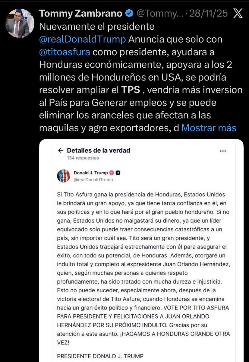 Lorenhn_'s tweet photo. Con respecto al TPS y la ampliación que prometieron los cachurecos FARSANTES por ser aliados de Trump. https://t.co/LIVSDBUx5z