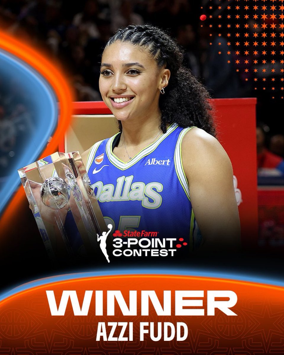 GOsisike's tweet photo. ROOKIE. CHAMPION. HISTORY. 👑
Azzi Fudd posts 30 PTS in the final round to become the first rookie in WNBA history to win the 3-Point Contest!
@StateFarm | #StateFarm3PT https://t.co/oKag68qzRG