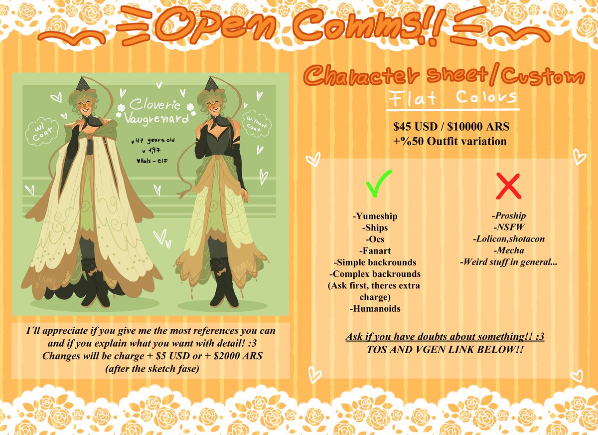 BitterSweetFran's tweet photo. #artcommissions #commissions #opencomms #vgencomms #vgen
HIII MY COMMS ARE OPEN AGAIN ♡♡♡
With artfight, I had an excuse to make more examples of my art ^^

OH! And now I´m making character sheets and customs!! 
TOS and my vgen below!! https://t.co/N9Oxvd7ewB