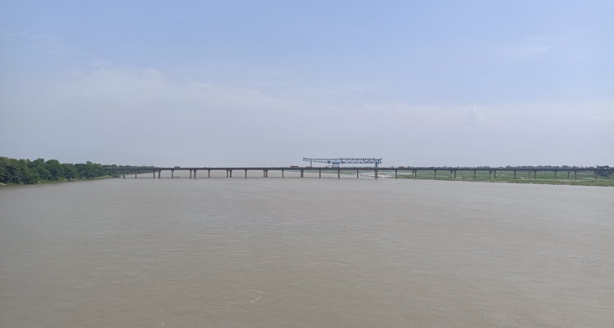 Index_Magadh's tweet photo. Gandak Bridge Progress on Hajipur - Chapra 4 Lane 

Img Credits : Me 🫠 https://t.co/937sUg5Q6G