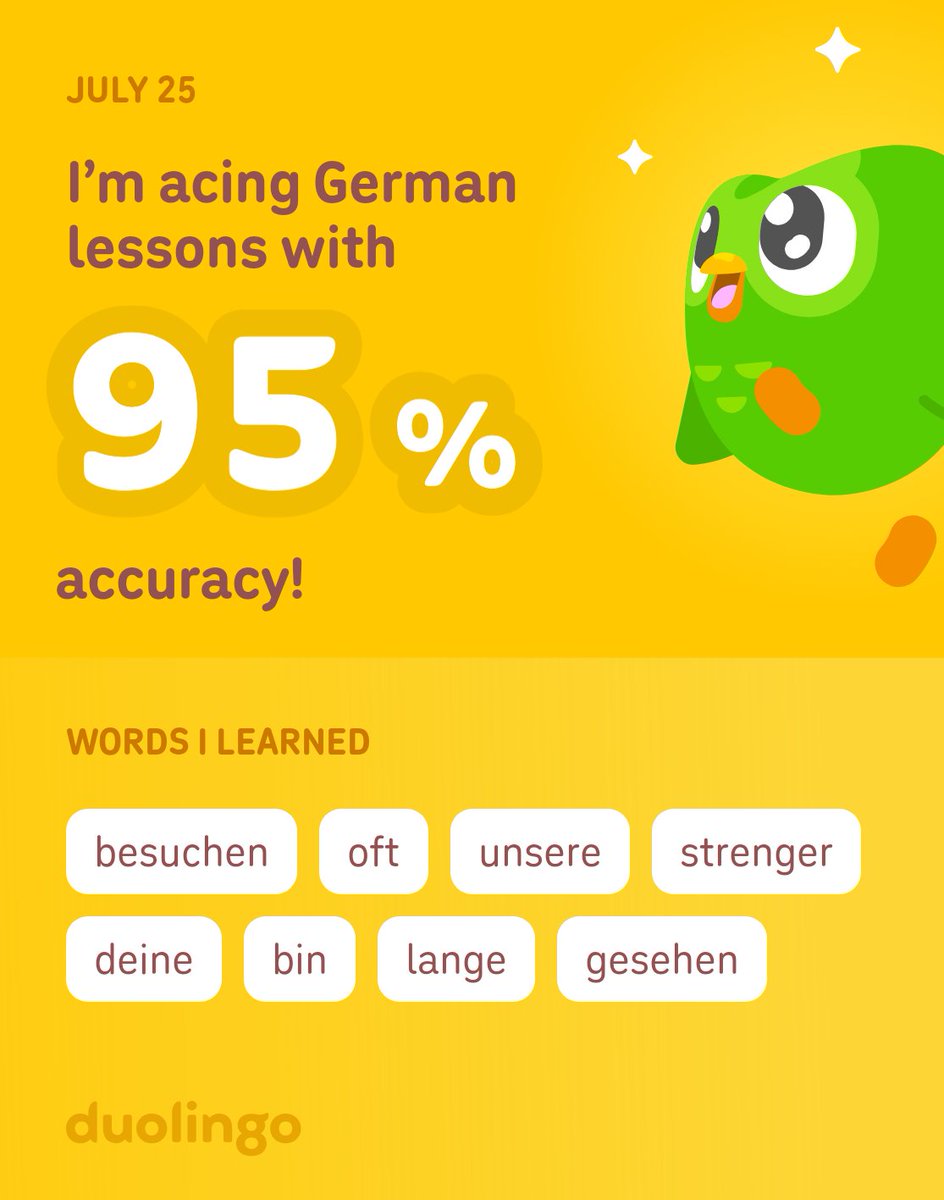 Mjgarg211's tweet photo. I’m learning German on Duolingo! It’s free, fun, and effective. https://t.co/RJxHrCWkwq