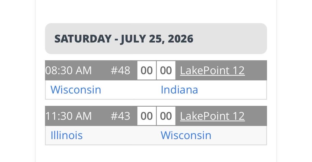NickyVitucci's tweet photo. Game update: Tomorrow at 8:30 AM on Field 12, Wisconsin vs Indiana. I’ll be getting the start and pitching the first two innings! https://t.co/9SXxqYfU5Q