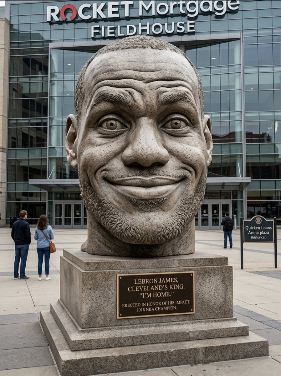 TheHarvCoreOne's tweet photo. With the Lebron James decision to join the Philadelphia 76ers, I'm hoping his eventual statue in Cleveland looks like this. I'm clearly not bitter 🙃 https://t.co/NerLPCgTFy