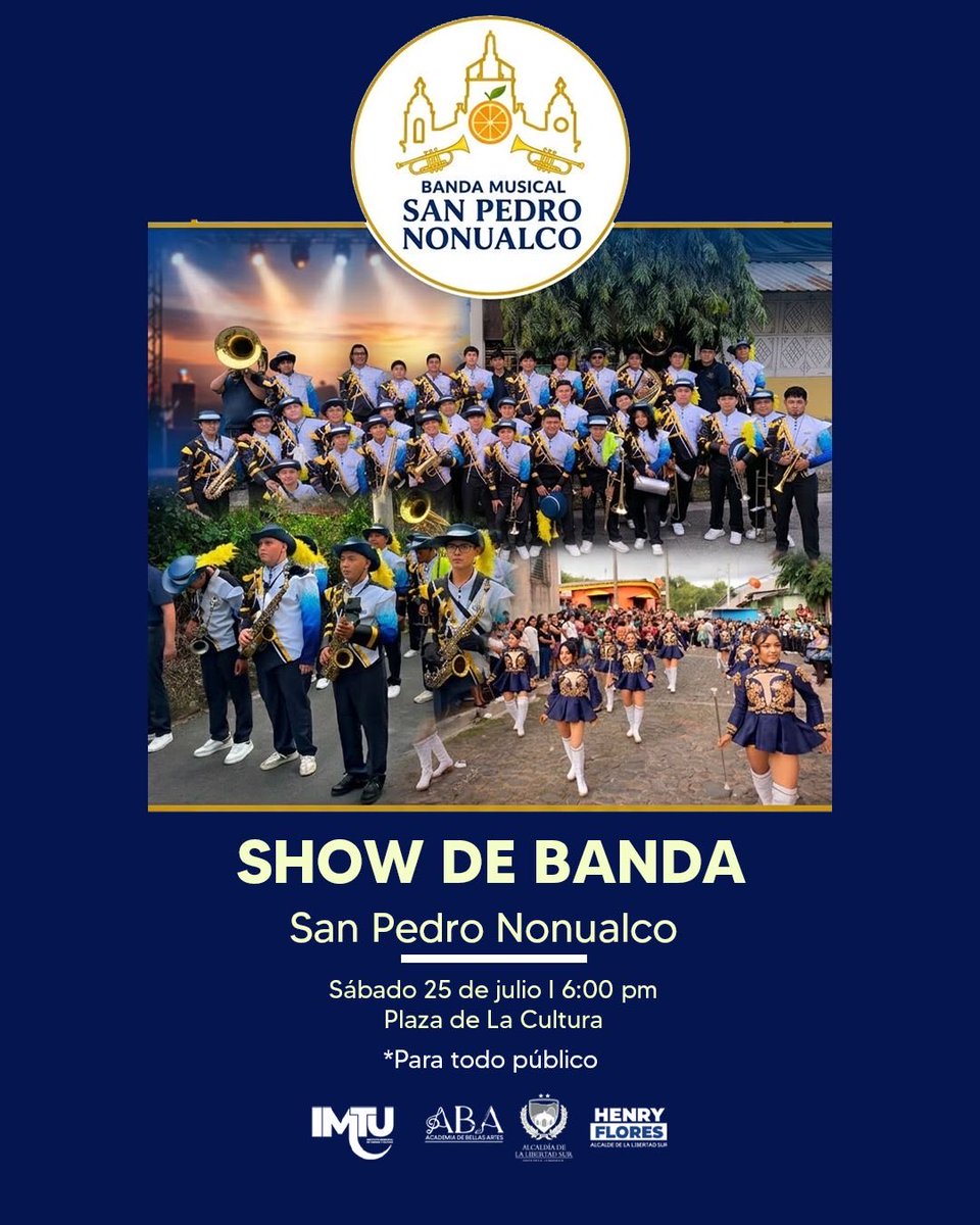SantaTeclaSV's tweet photo. Este sábado 25 de julio, estaremos esperándote en la Plaza de la Cultura, Paseo El Carmen para que disfrutes de grandes presentaciones. 

Desde las 6:00 p.m. https://t.co/OWHSuMW2lk