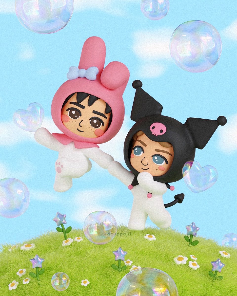 acuppajill's tweet photo. shane and ilya as my melody and kuromi 🩷🖤✨

#hollanov #b3d https://t.co/LBBXIkzqU4